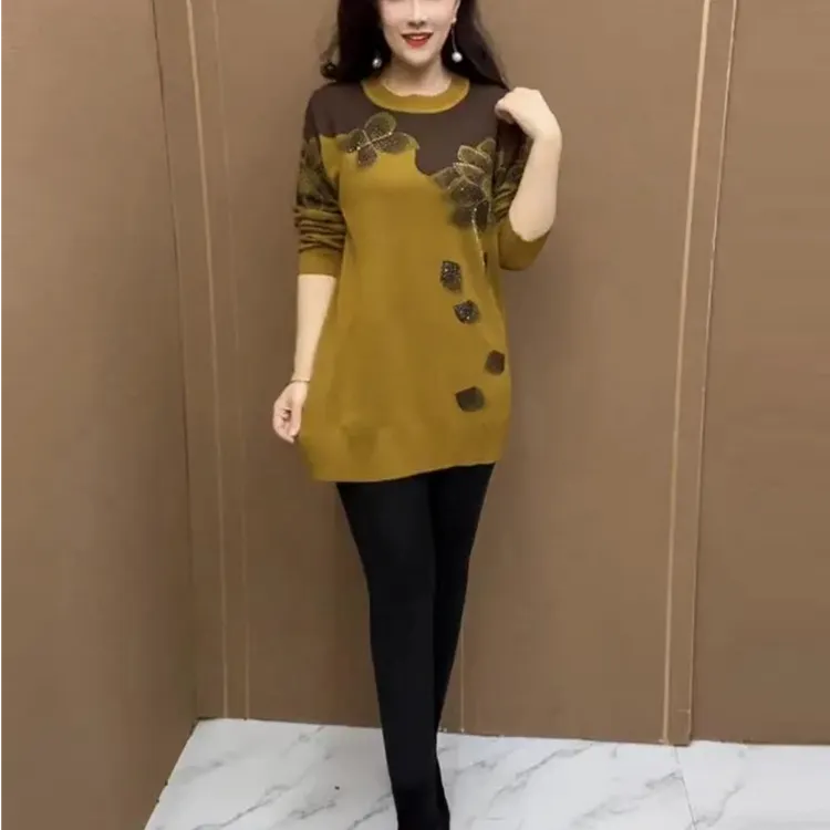 潮流时尚高档中长款保暖毛衣打底衫冬季新款气质女士洋气百搭上衣