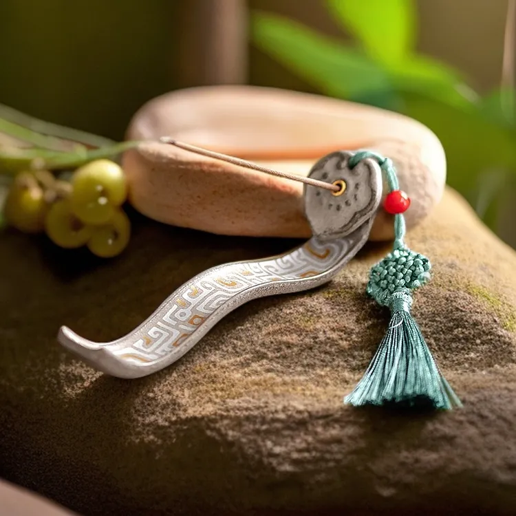 如意纹理线香插陶瓷香座禅意香炉家居檀香沉香炉品香闻香茶道配件