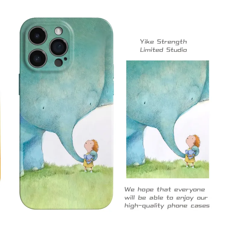 你好大象菲林软壳进口光面适用iphone苹果13rpomax/14/16pro