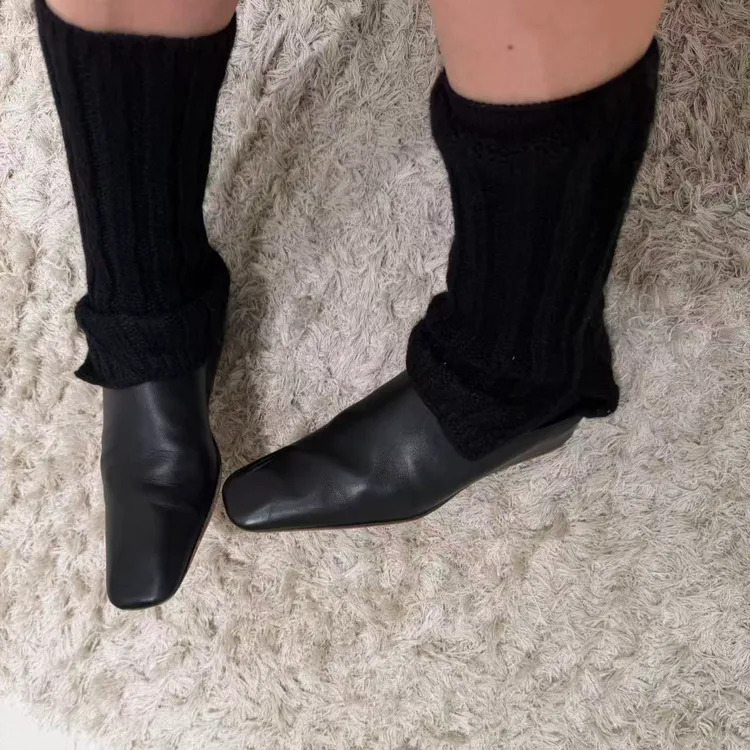 COCOLINDA | 【穆勒鞋】真皮包头半拖法式4cm半跟穆勒鞋 X2171