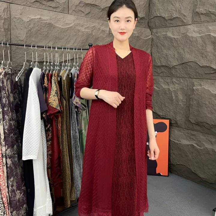 2025夏季新款中年妈妈装弹力纱外披时尚洋气防晒披肩