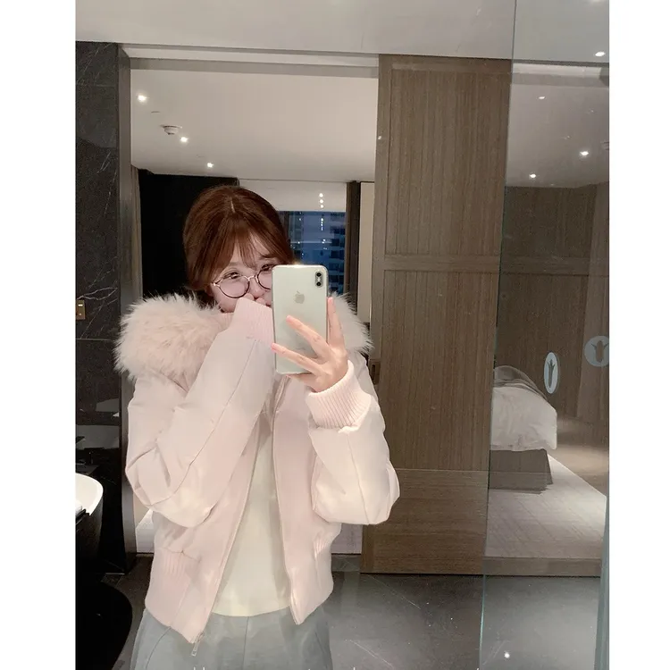 CallmEar【短款毛领羽绒I服】90白鸭绒保暖连帽面包服外套女冬季