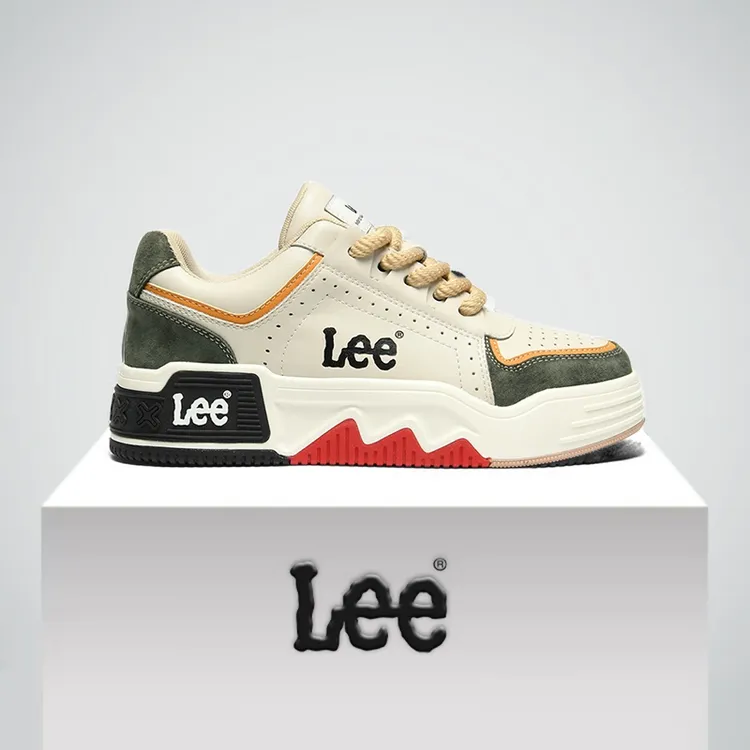 Lee男鞋2025四季新款百搭真皮防滑保暖面包鞋增高运动鞋时尚板鞋