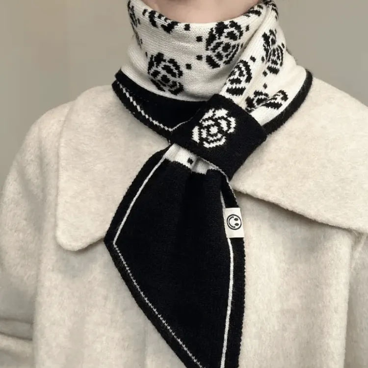 气质百搭小围巾冬双面可用保暖方便美观大方便携实用秋冬围巾时尚