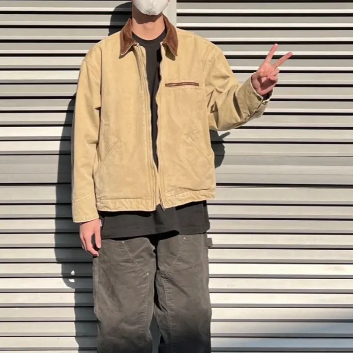 潮牌2025美式复古重装夹克春秋帅外套