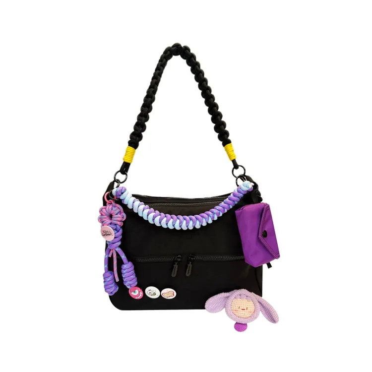 九九月MINI托特手提单肩斜挎百搭多功能通勤时尚潮流黑色休闲肩包