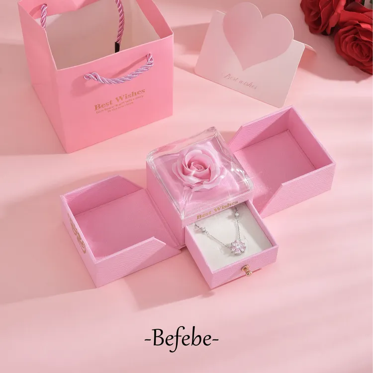 吊坠925银 桃花925银项链礼盒装送礼百搭七夕情人节送礼送女朋友