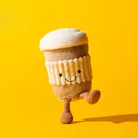 【送礼甄选】Jellyca英国正品趣味咖啡随行杯毛绒玩具安抚女友礼物