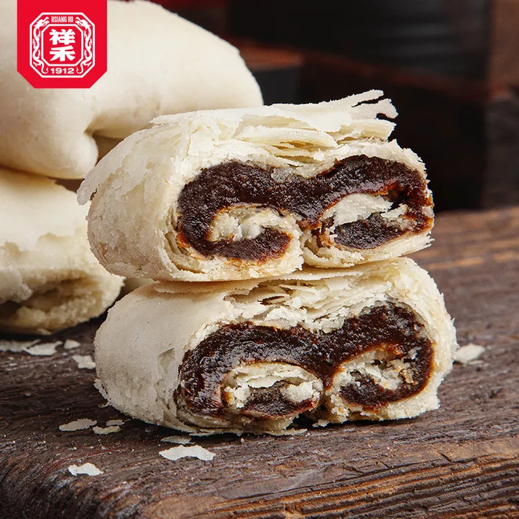 【非遗老字号祥禾饽饽铺 枣泥卷 手工开酥包制 天津特产枣泥浓郁】D