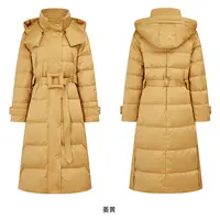 【陈大可】长款羽绒服白鹅绒冬休闲百搭保暖长款外套M432007