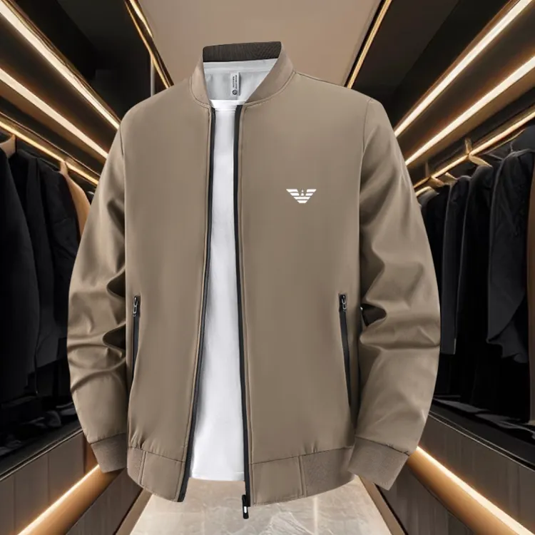 品牌春秋季新款休闲百搭夹克衫时尚商务棒球领休闲男士外套