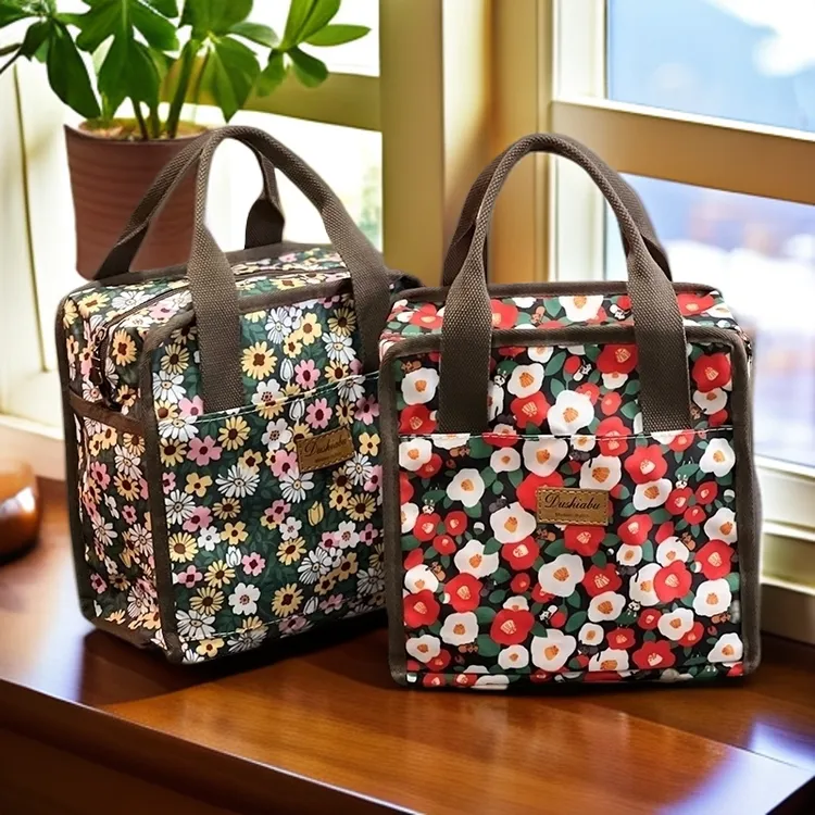 【双11机制】饭盒专用保温便当包时尚方形手提袋饭盒包上班族带饭