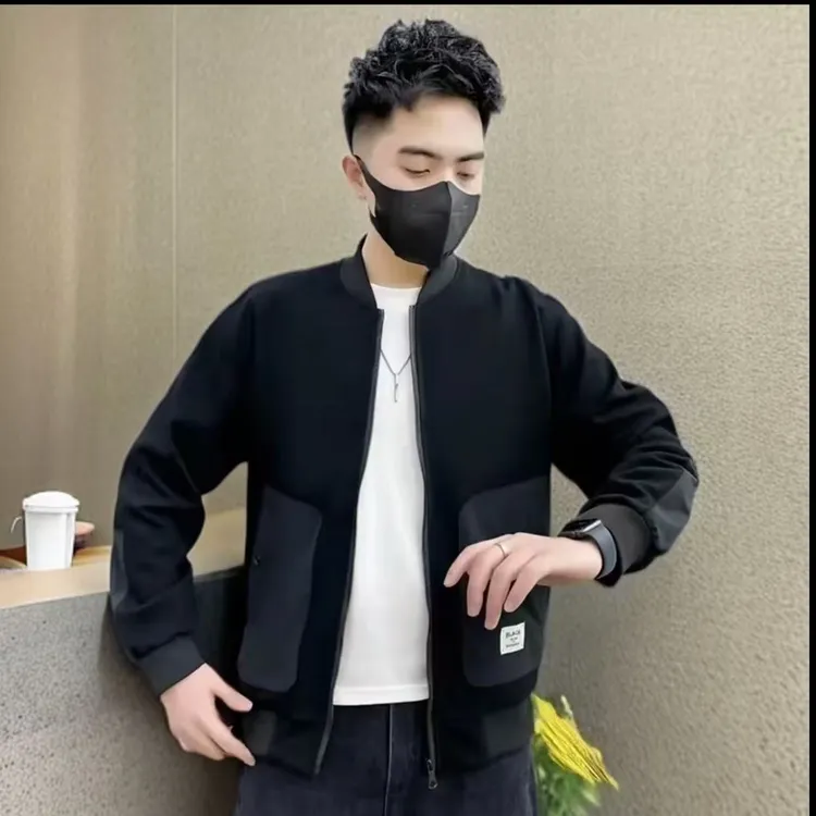 2025男士秋冬新品休闲简约潮流时尚百搭加棉棒球领夹克外套短款