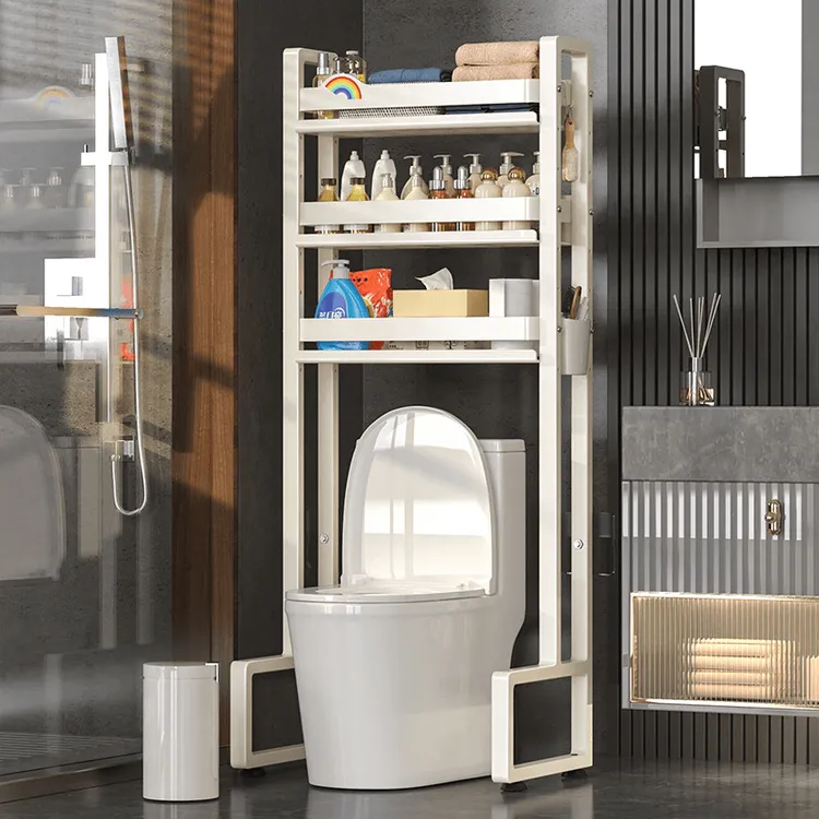智能马桶置物架落地卫生间洗漱台旁架子浴室厕所多功能上方收纳架