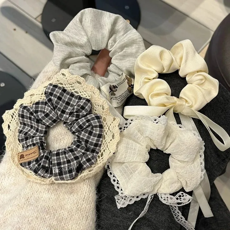 韩系飘带蝴蝶结大肠2025新款发绳高级发圈马尾头绳少女半扎发头饰