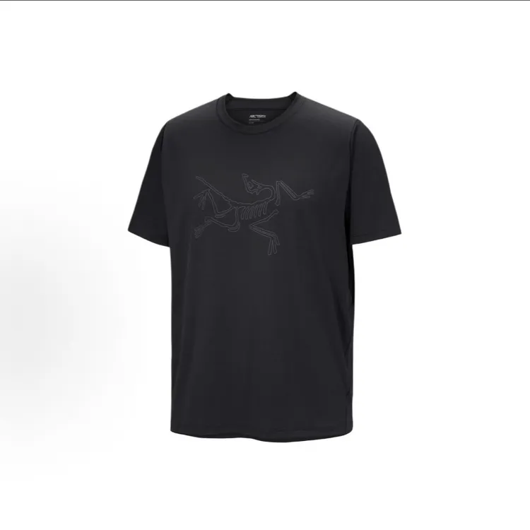 ARC'TERYX/始祖鸟CORMAC CERW纯色圆领新款速干黑T恤