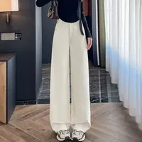 A2565【裤长96】时尚阔腿牛仔裤女2025夏季新款百搭显瘦弯刀裤