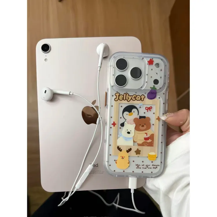 波点西高地小熊适用苹果17promax/16pro手机壳华为VIVO小米OPPO