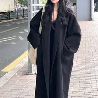 2025新款赫本风大衣爆款双面羊毛呢子大衣中长款4W8101