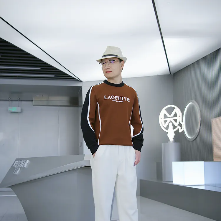 【LAOFEIYE老斐爷】2025秋冬轻奢潮牌男士休闲百搭圆领长袖卫衣
