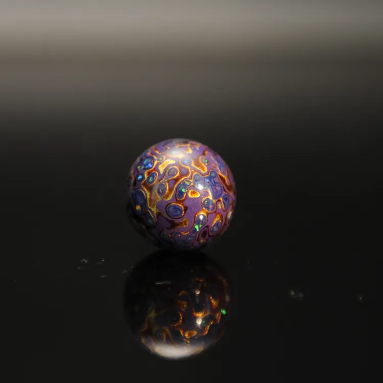 “天然大漆”1.5紫金细欧大漆珠
