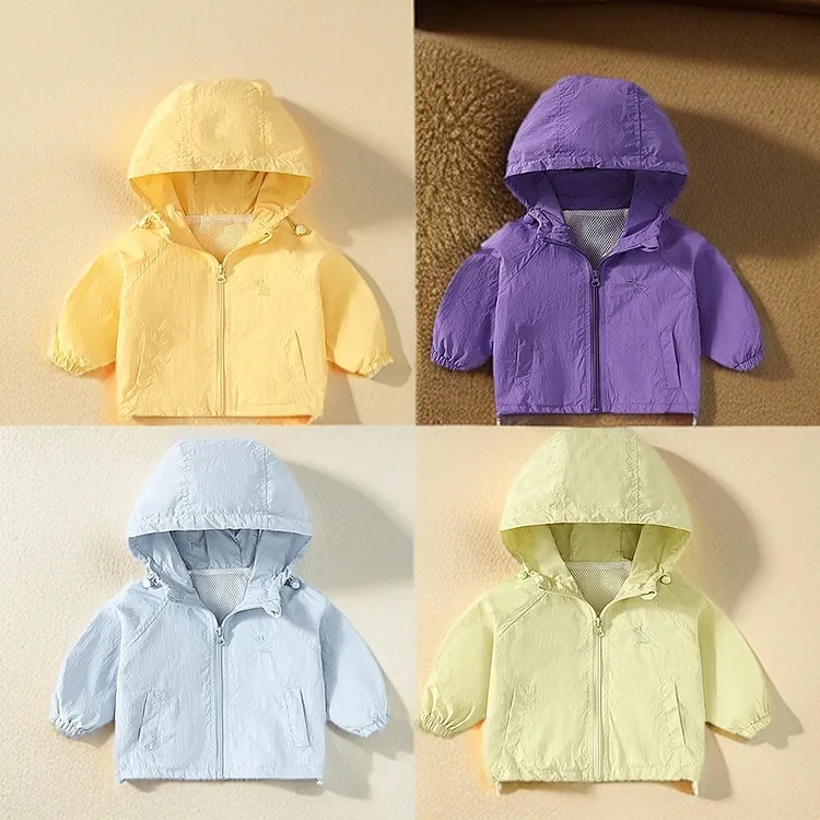 【三防带帽冲锋衣】婴儿衣服男童圆领连帽外套春秋季小童软壳上衣