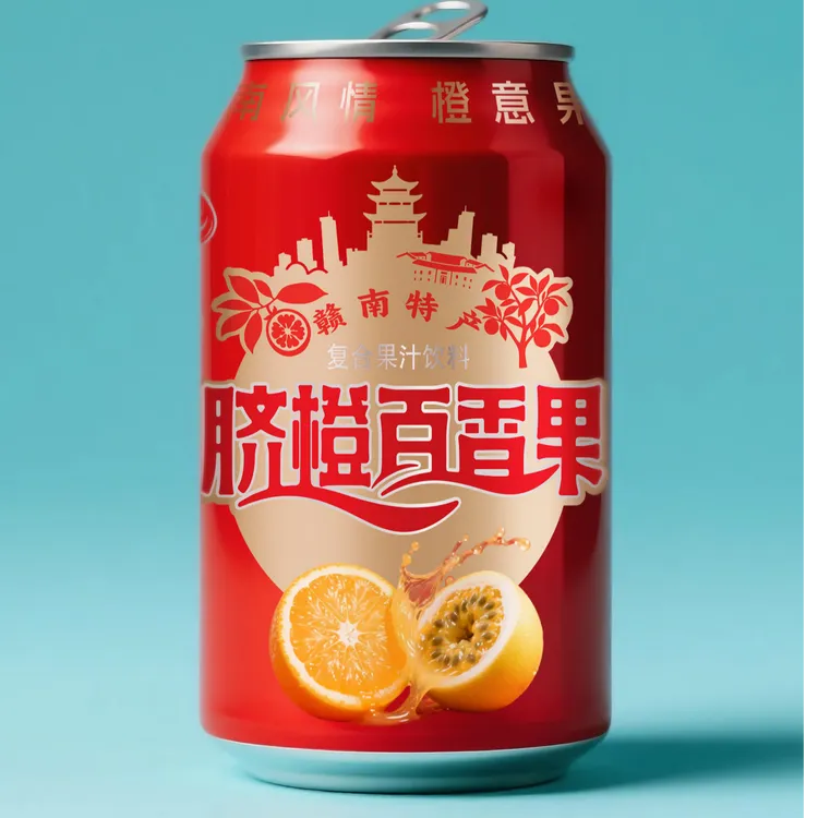 爆款 赣南特产脐橙百香果汁饮品酸酸甜甜清爽