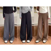 裂渡宣宣【气质女主】微胖大码女秋百搭立体分割休闲西装裤ZY507A68