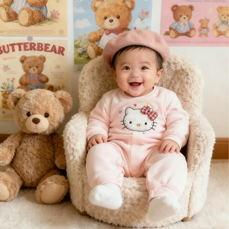 婴儿加绒加厚外出连体衣秋冬男女宝宝奥粒绒保暖衣新生儿洋气爬服