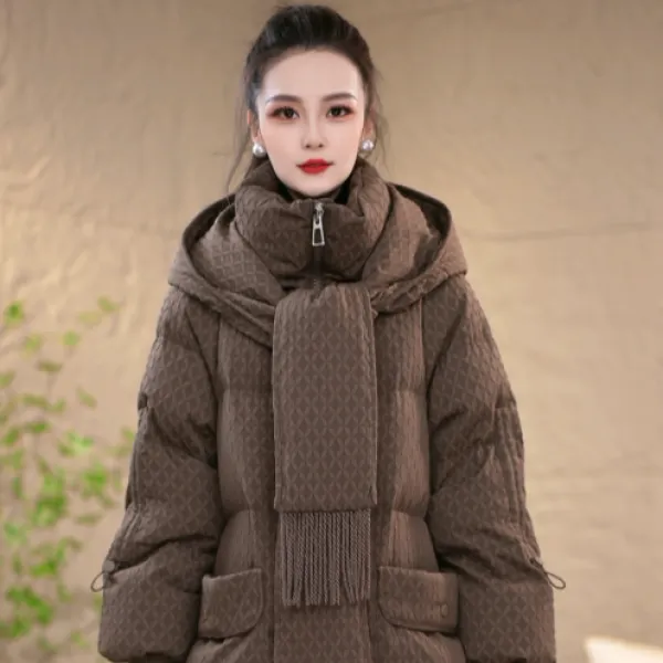 冬季新款优雅百搭显瘦气质保暖加厚羽绒服外套M-XL