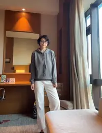 【U.M】连帽羊毛衫100%羊毛针织百搭减龄显瘦
