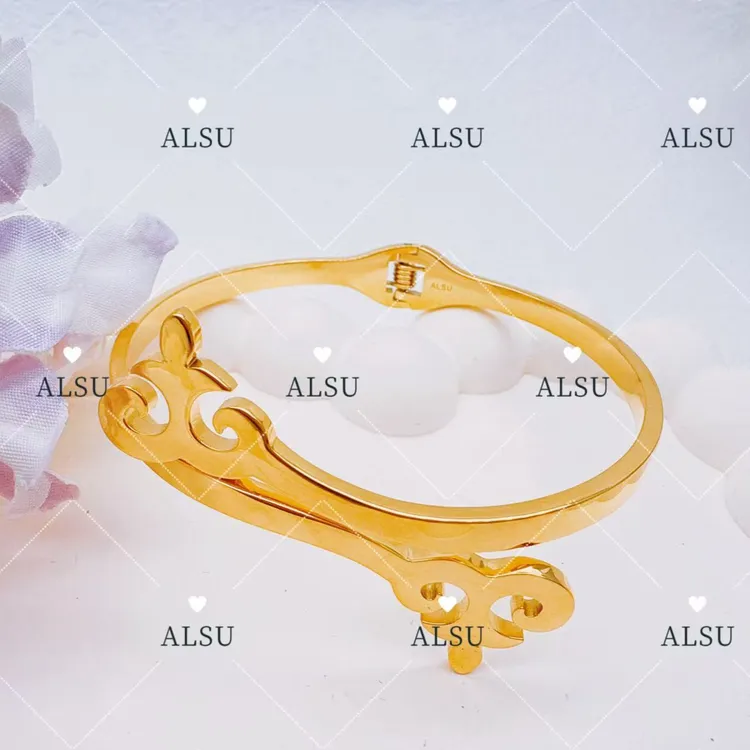 合金手镯 ALSU原创秋冬新款轻奢民族风简约手镯气质百搭时尚优雅