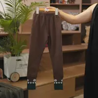 508252  韩版休闲秋冬休闲裤男童女童裤子加绒打底裤