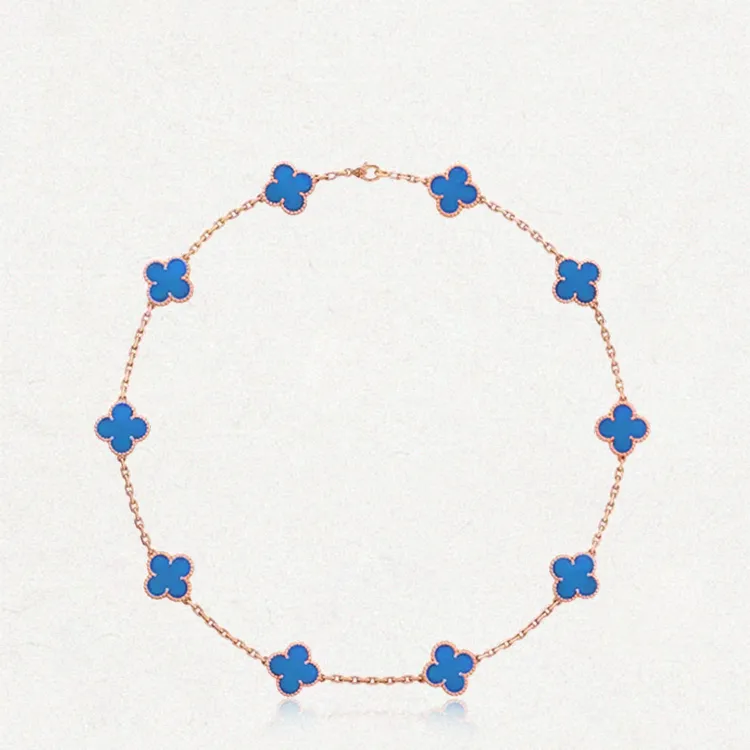 链子925银 四叶草十花满天星项链女小众百搭精致锁骨链礼物送妈妈