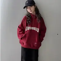 D224男女童加绒卫衣秋冬款儿童冬季一体绒休闲宽松上衣