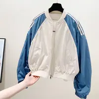 8966-沙漠FH撞色（杏白）休闲棒球服外套