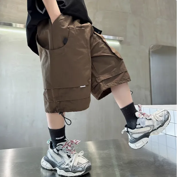 儿童装大男童休闲工装短裤外穿夏季薄款裤子七分中裤2025夏装新款