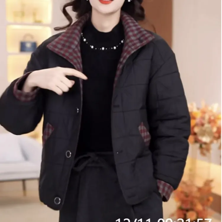 芸锦秋冬新款优雅气质女装时尚加棉加厚休闲短外套【353-1#】