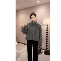 【杨二迪专属】冬季加绒加厚保暖麂皮绒短外套D005