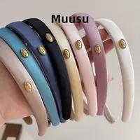 【Muusu】新款丝光复古气质金标细发箍高级感头饰洗脸头箍百搭发饰