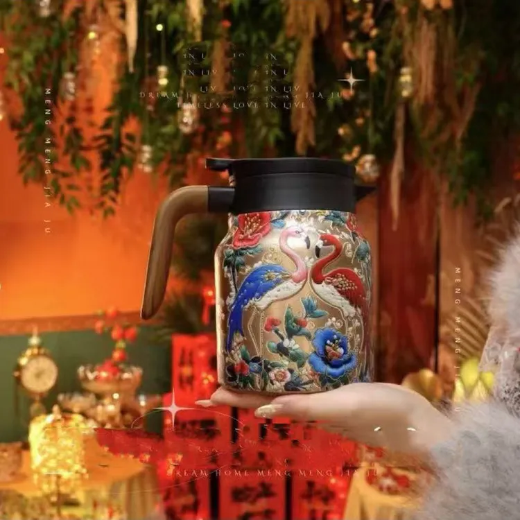 1000毫升保温壶316不锈钢焖茶壶家用闷泡茶水分离