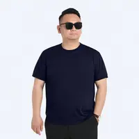 原创六省收肚T恤矮胖大码男装夏季冰爽休闲t恤超薄圆领短袖9337