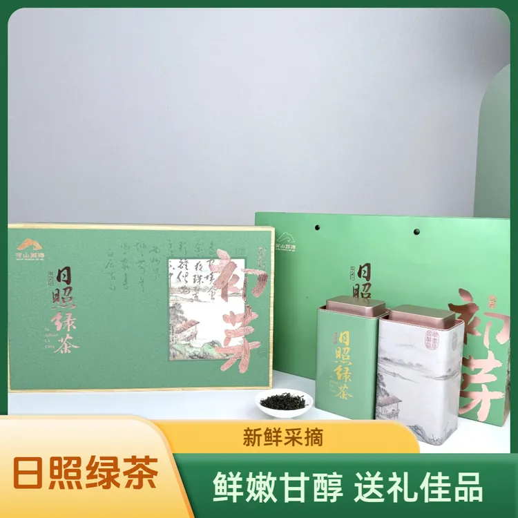 日照绿茶精致礼盒装2025年露天新茶鲜香型送礼佳品250g一提