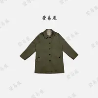 萱易展-经典格纹轻奢显贵百搭翻领风衣外套-WT092307
