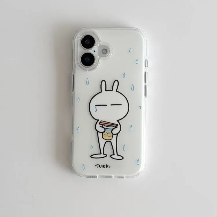 白光兔斯基苹果适用iphone17苹果16/15果冻手机壳安卓可爱VI