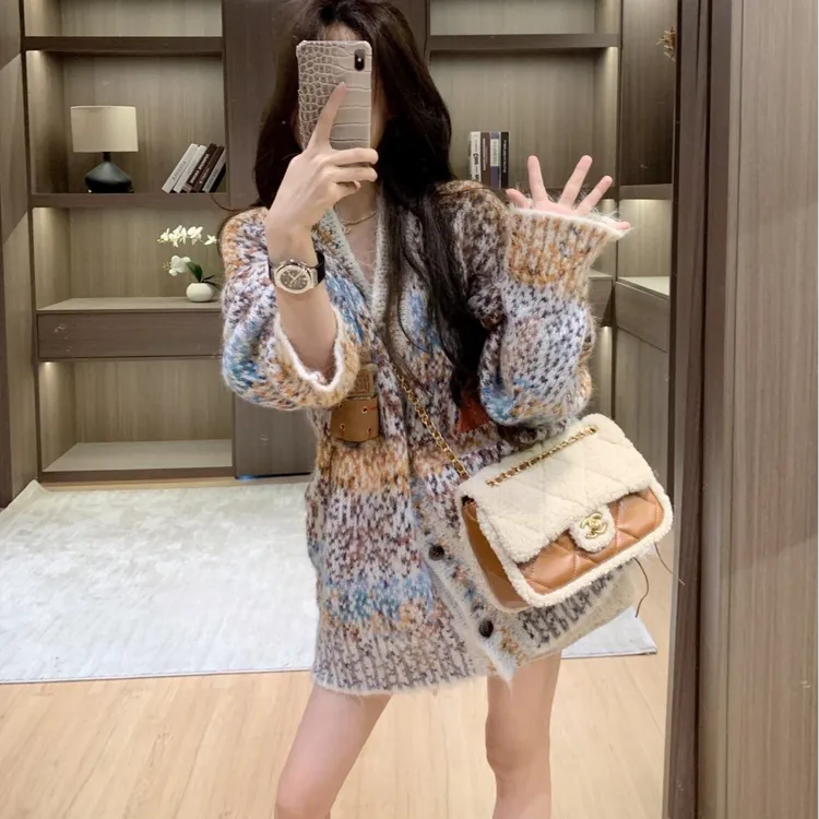 韩系复古洋气针织开衫女秋季2025新款设计感慵懒外套软糯显瘦上衣