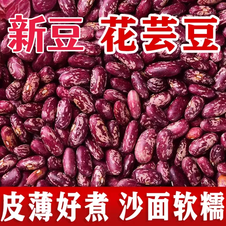 东北大芸豆新货煮饭大碴粥五谷杂粮优质适合豆馅软糯易煮紫花芸豆