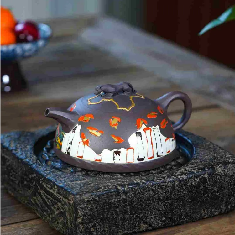 《豹变》艺术紫砂壶珐琅彩姜可心/阳士琦/方玉兰老师联创