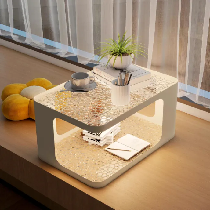 奶油风飘窗茶几小桌子榻榻米茶桌矮桌简约炕桌炕几卧室阳台飘窗桌