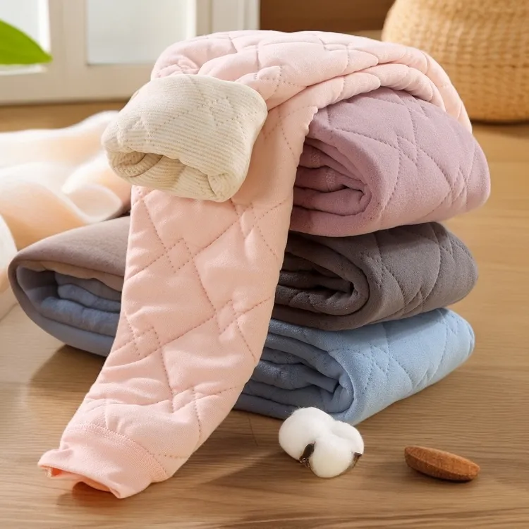 蚕丝羊毛加厚棉裤校服神器儿童保暖三层夹棉裤内穿秋冬打底加绒
